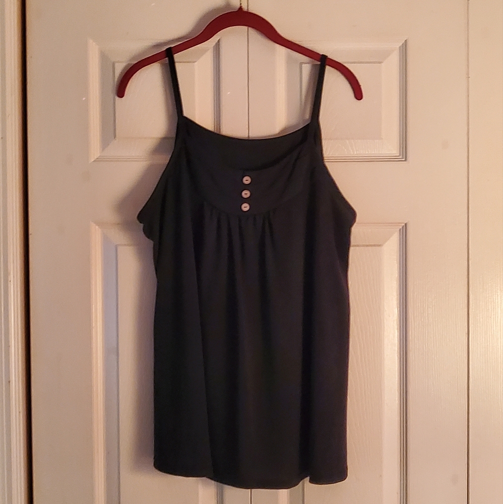 Women's black spaghetti straps top